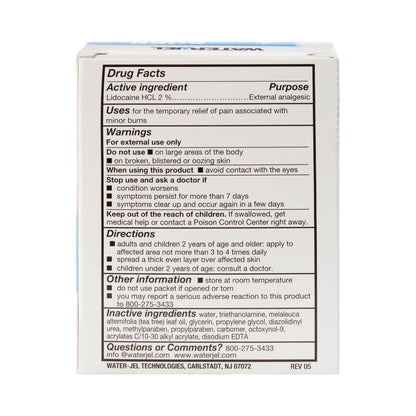 GEL, BURN WATERJEL 1/8 OZ PKT (25/BX 24BX/CS)