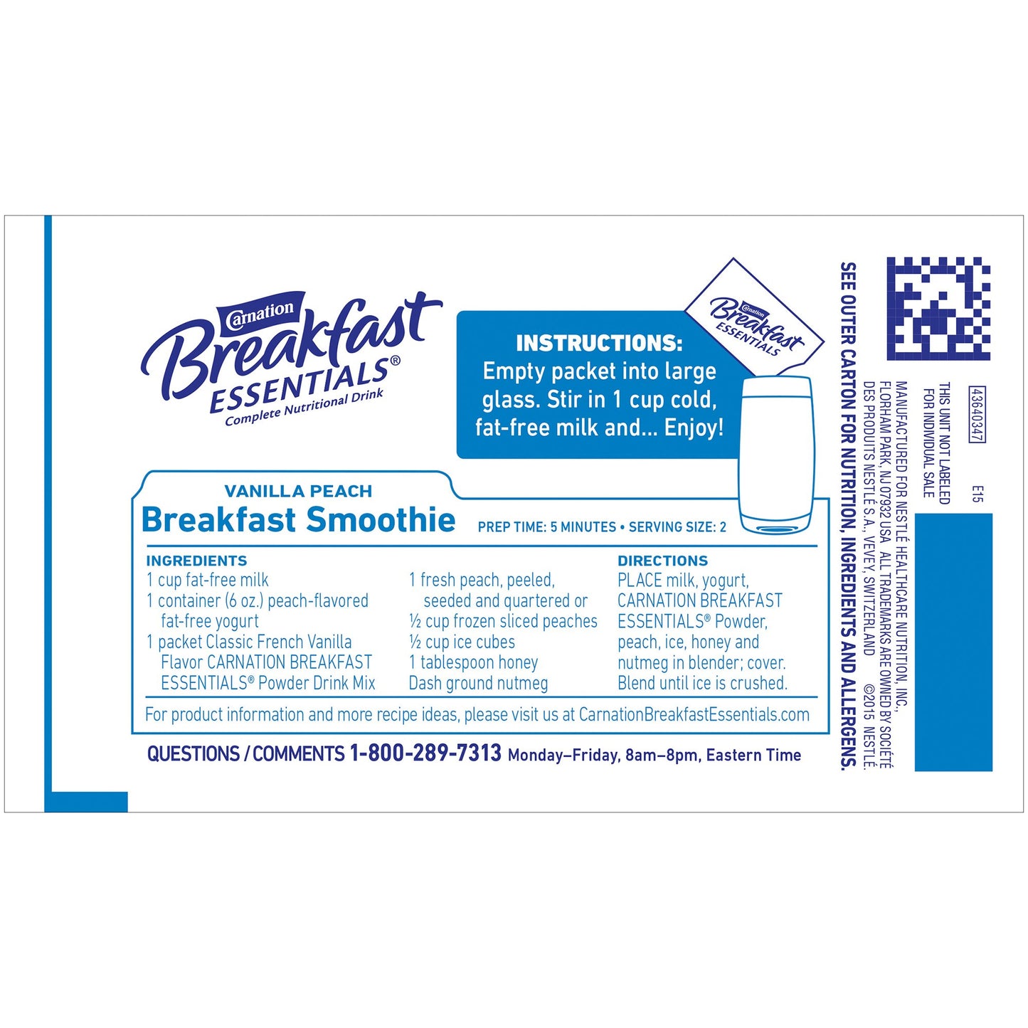 CARNATION BREAKFAST ESSENTIAL,PDR FR VAN (10/BX