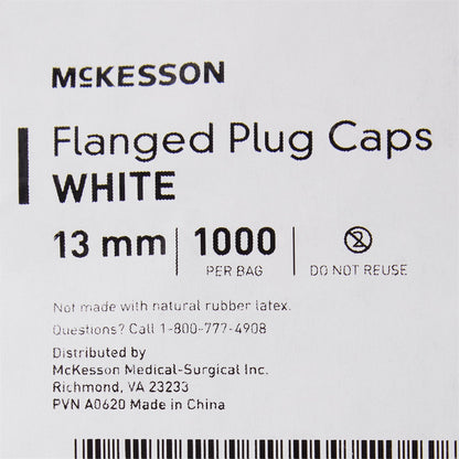 CAP, VAC TUBE WHT 13MM (1000/BG 20BG/CS)