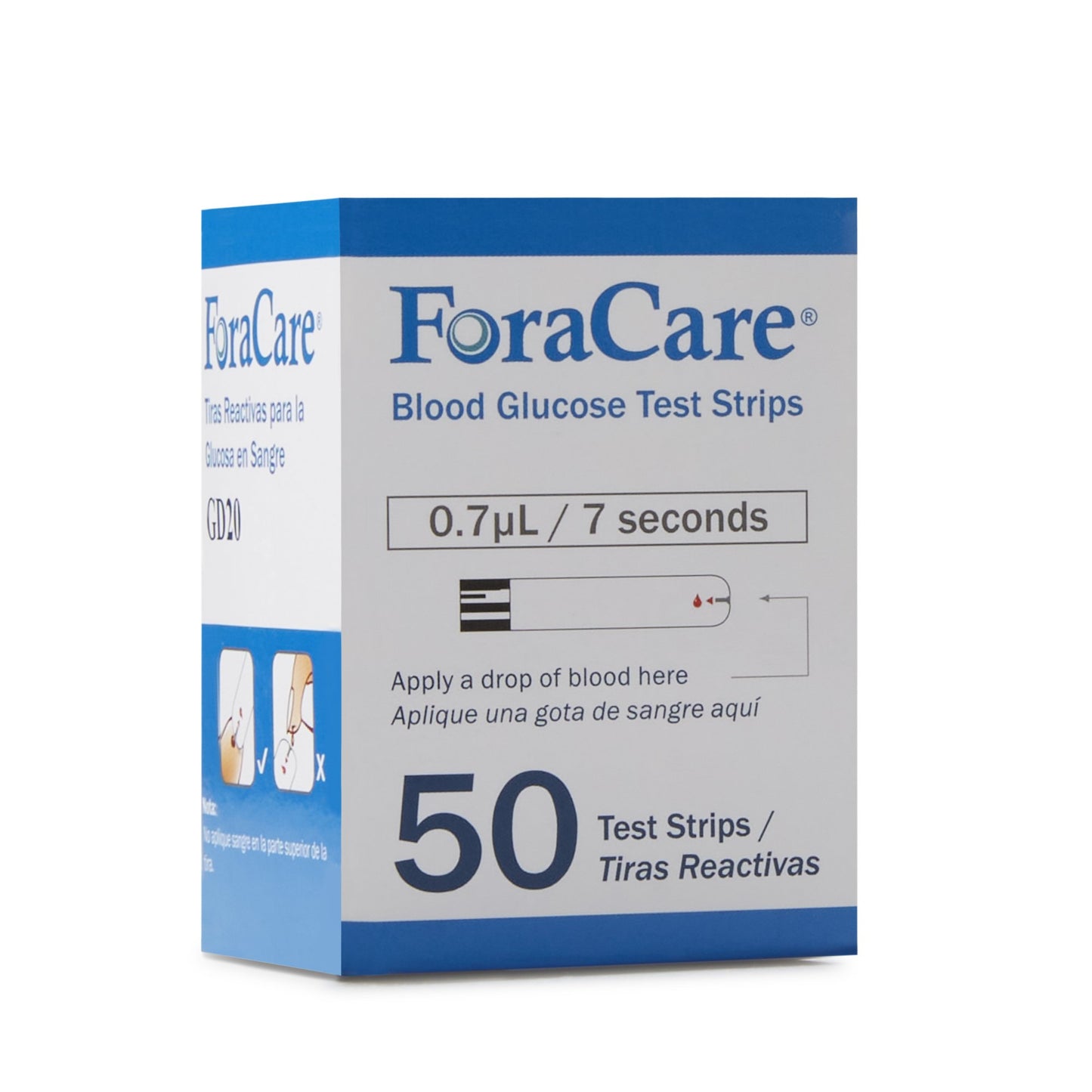 TEST STRIP, BLD GLUC FORACARE GD20 (50/BX)