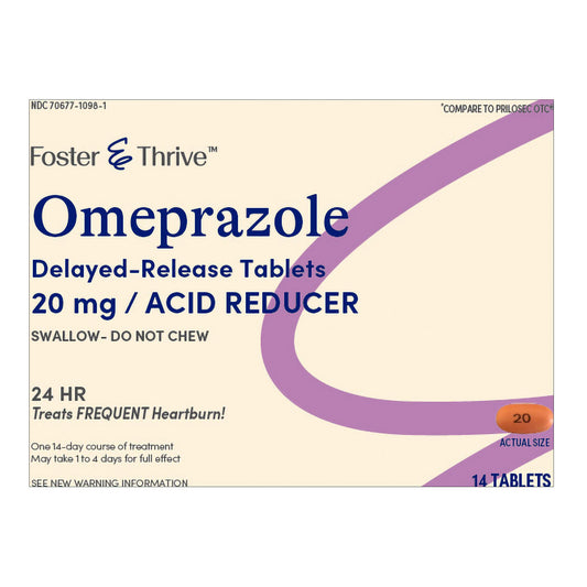 OMEPRAZOLE, TAB FT 20MG (14/BX)