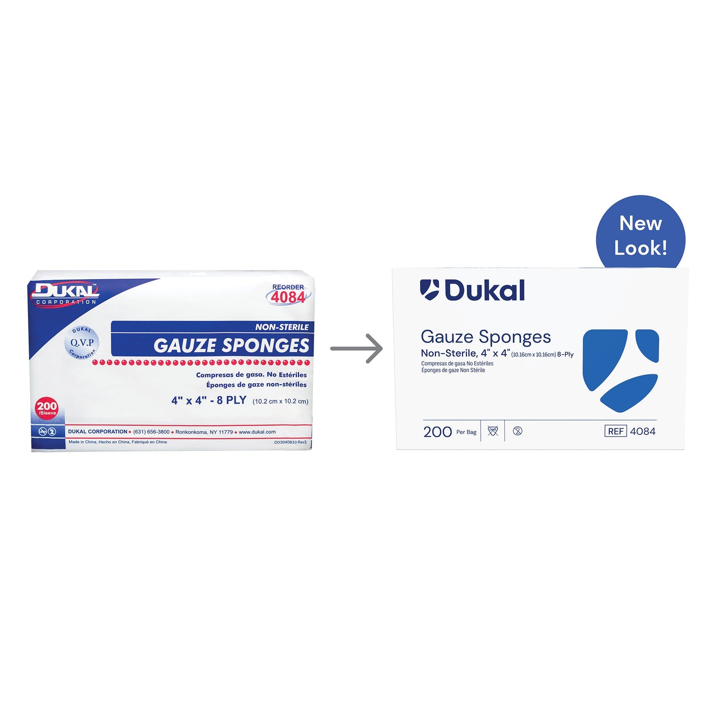 GAUZE, 4"X4" 8PLY N/S (200/BX 20BX/CS)