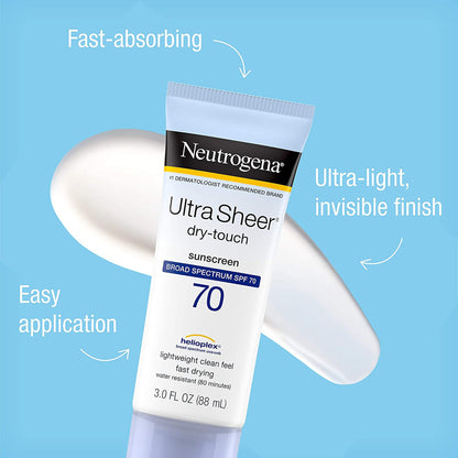 SUNBLOCK, NEUTOGENA ULTRA SHEER SPF70 12/CS) J&JOTC