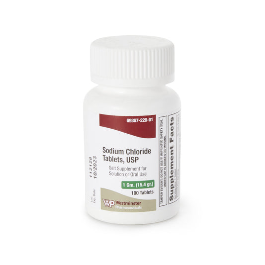 SODIUM CHLORIDE, TAB 1GM (100/BT)
