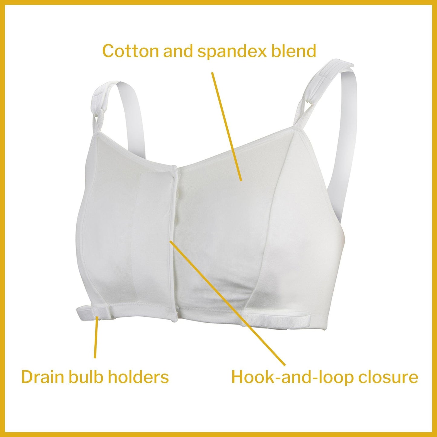 SUPPORT, SURGI-BRA BREAST COTTON WHT 2XLG LF