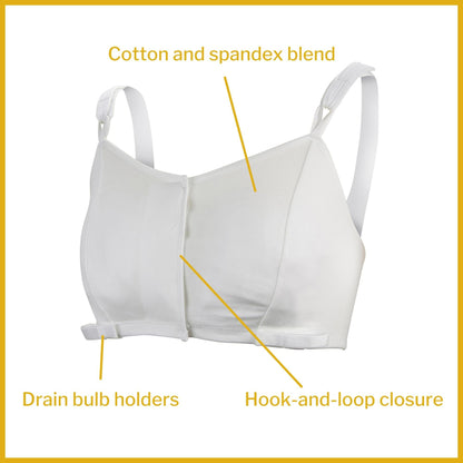 SUPPORT, SURGI-BRA BREAST COTTON WHT 2XLG LF