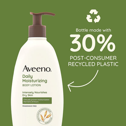 AVEENO, LOT DAILY MOISTURIZINGFRAGRANCE FREE 18OZ