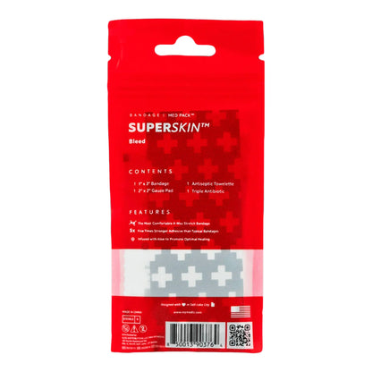FIRST AID PACK, SUPERSKIN MED BANDAGE 10PK