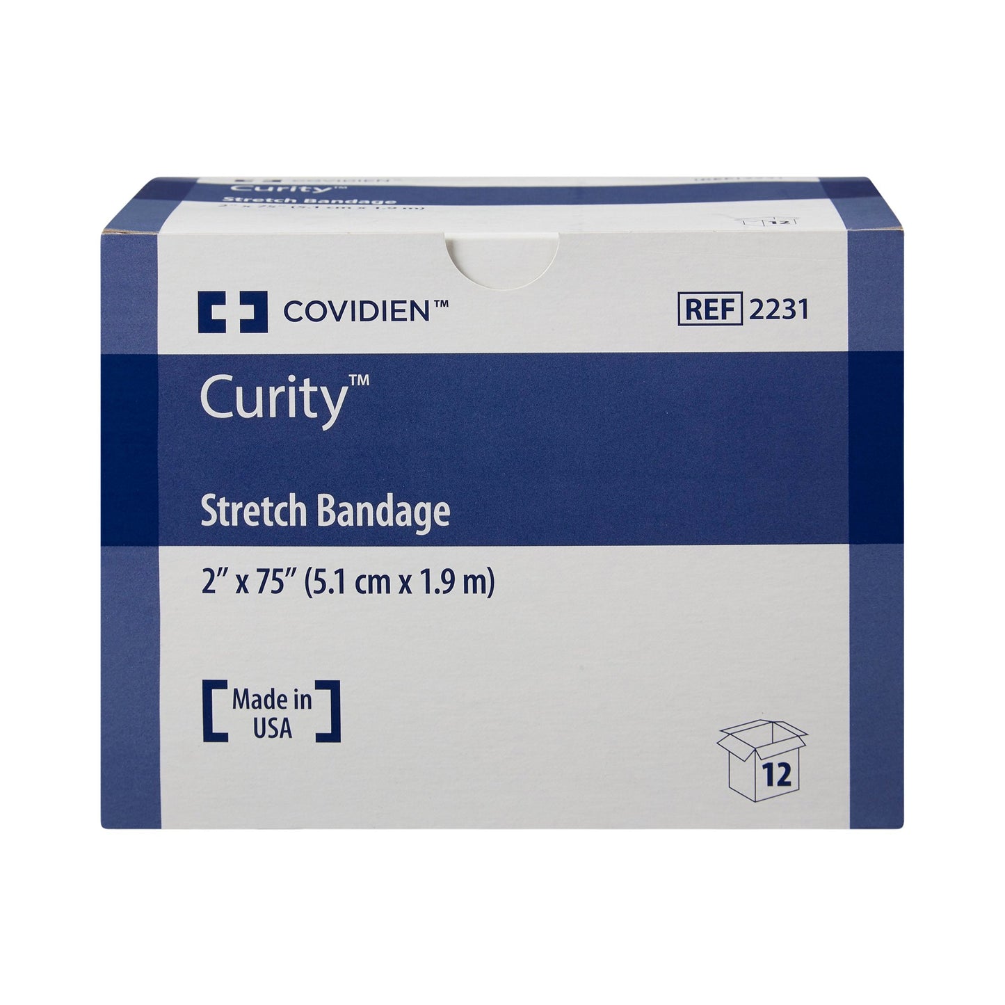 BANDAGE, GAUZE STRETCH STR 2"X75" (12RL/BX)