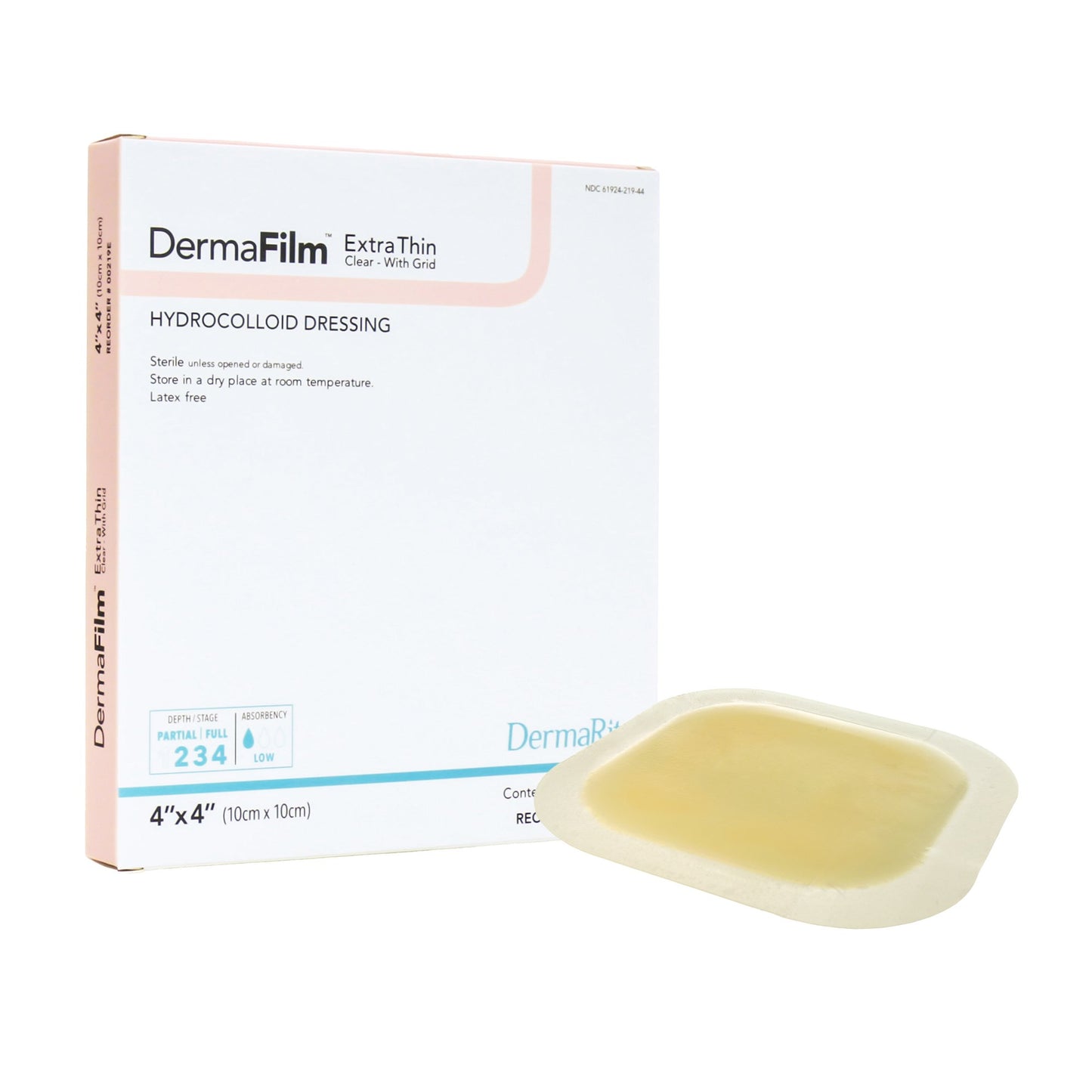 DRESSING, DERMAFILM THIN 4X4 (10/BX)