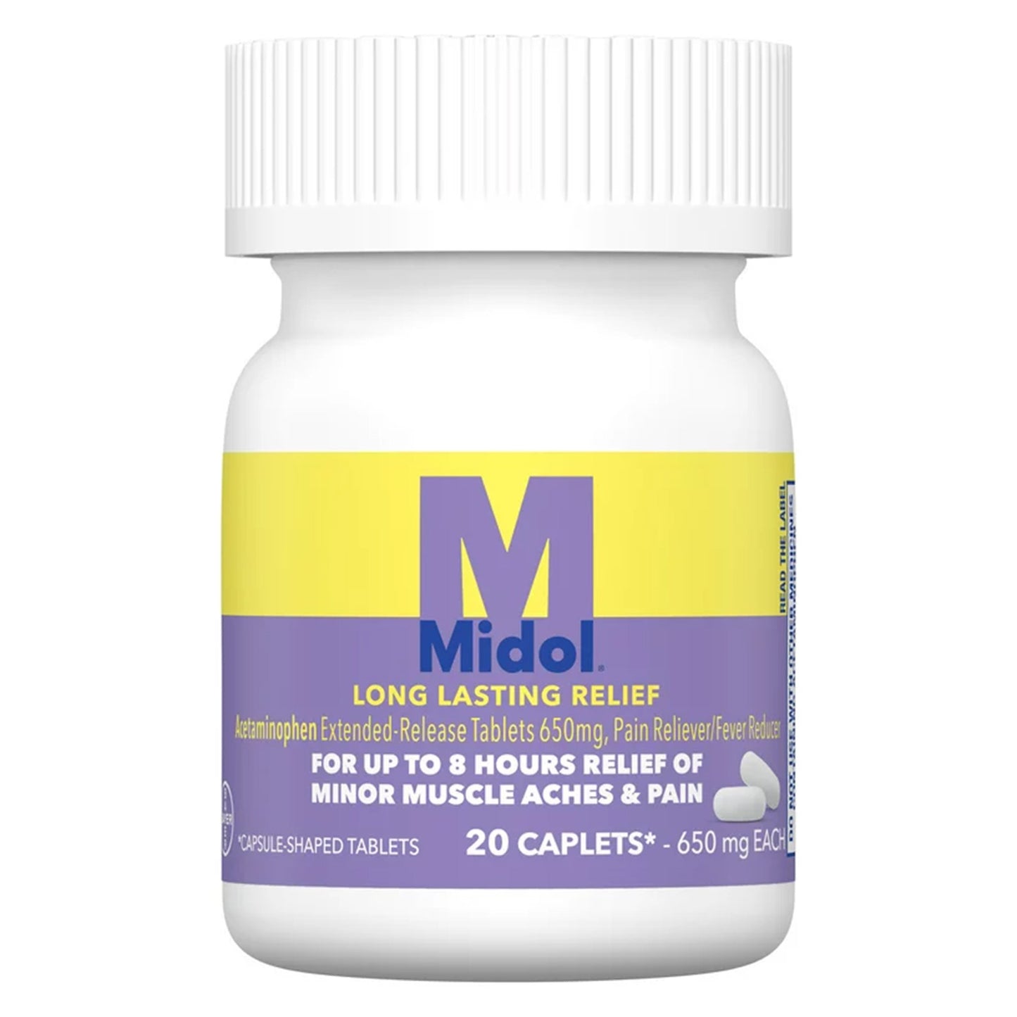MIDOL, CAP LONG LASTING 650MG (20/BT)