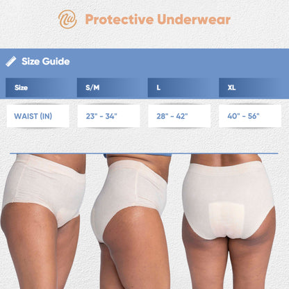UNDERWEAR, NEXWEAR WMN DISP W/PAD LG 28-42" (15/PK 4PK/CS)