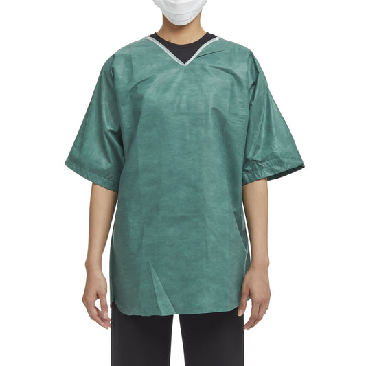 SHIRT SCRUB GRN MED 30/CS NONWOVEN 38-40"