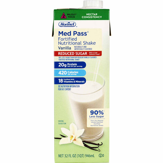 MED PASS, VANILLA 32OZ (12/CS)NO SUGAR ADDED