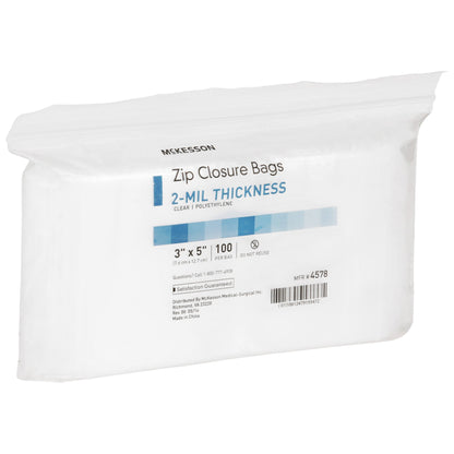 BAG, ZIP LOCK 3"X5" (100/PK 10PK/BX 12BX/CS)