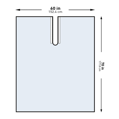 DRAPE, SURGICAL ORTHO IMPERVIOUS W/SPLIT LG 60"X70" (30/CS)
