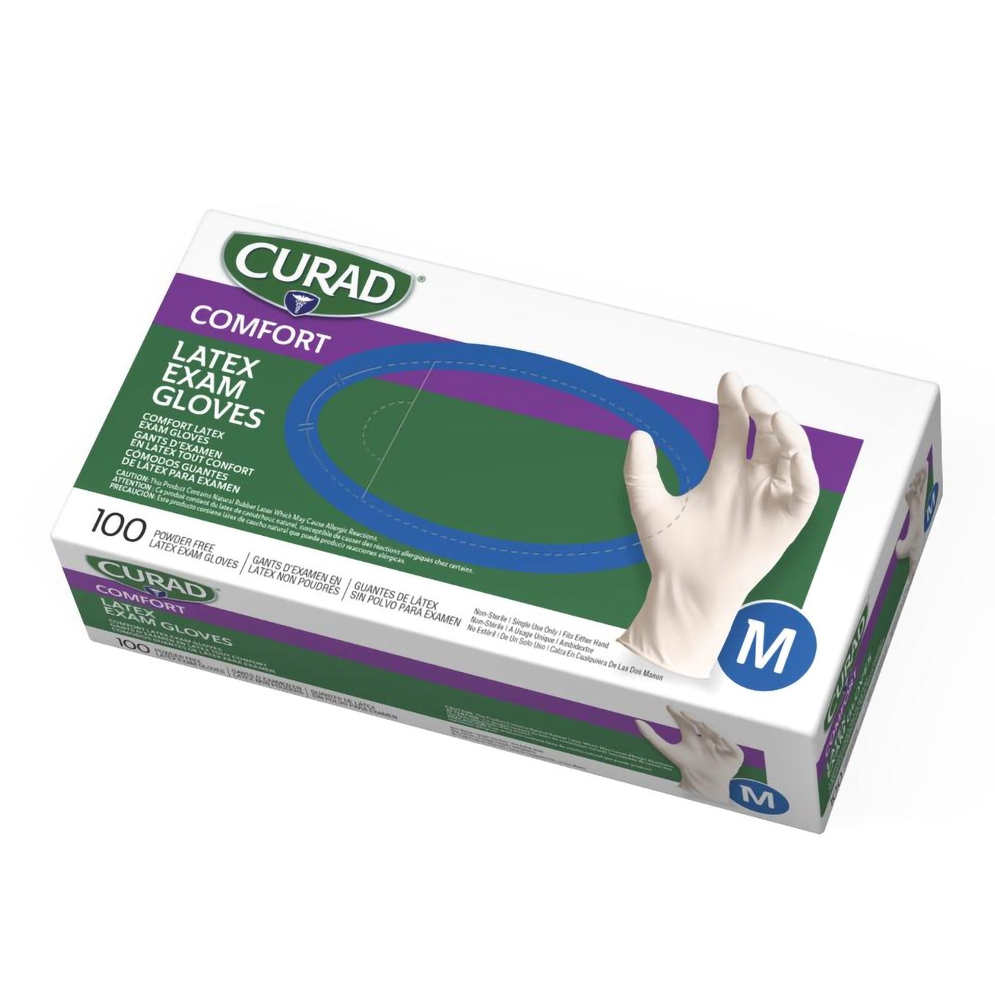 GLOVE, EXAM LTX MED N/S (100/BX 10BX/CS)