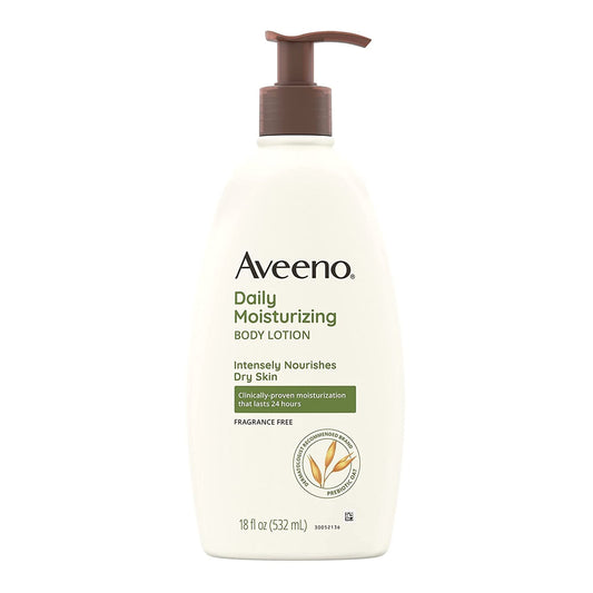 AVEENO, LOT DAILY MOISTURIZINGFRAGRANCE FREE 18OZ