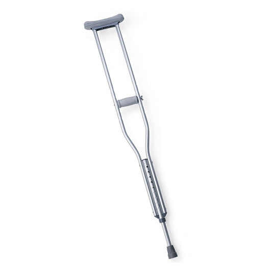 CRUTCH, ALUM PSH-BTN ADLT MED 5' 2"-5" 10" (8/CS)