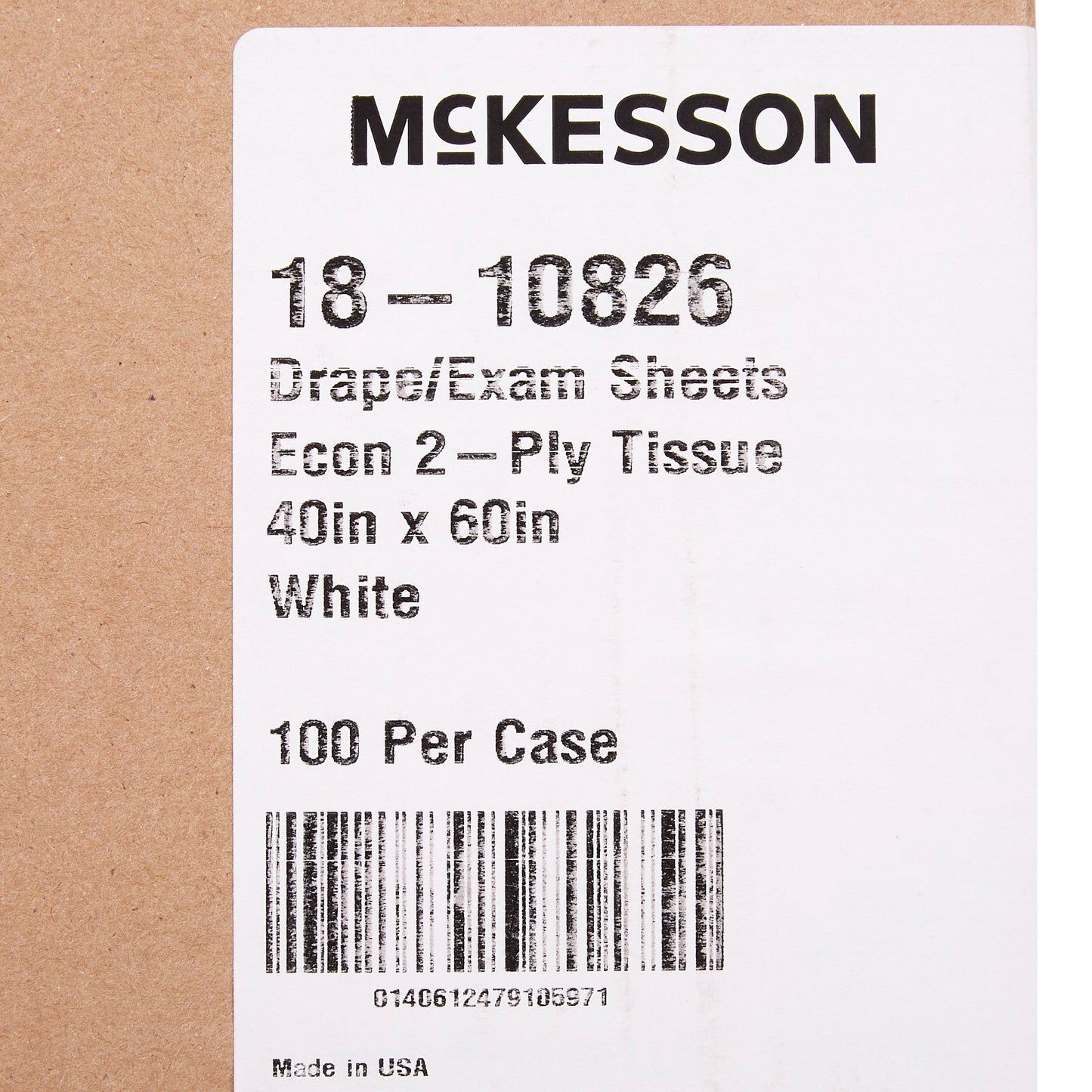 SHEET, DRAPE 2PLY ECON WHT 40X60 (100/CS)