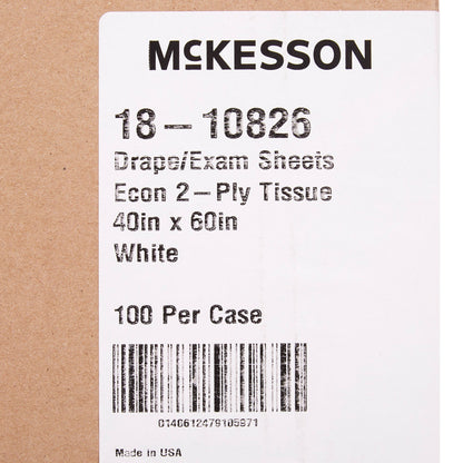 SHEET, DRAPE 2PLY ECON WHT 40X60 (100/CS)