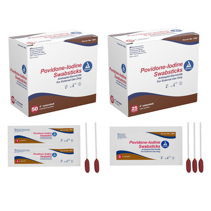 SWABSTICK, PVP (3/PK 25/BX 10BX/CS)