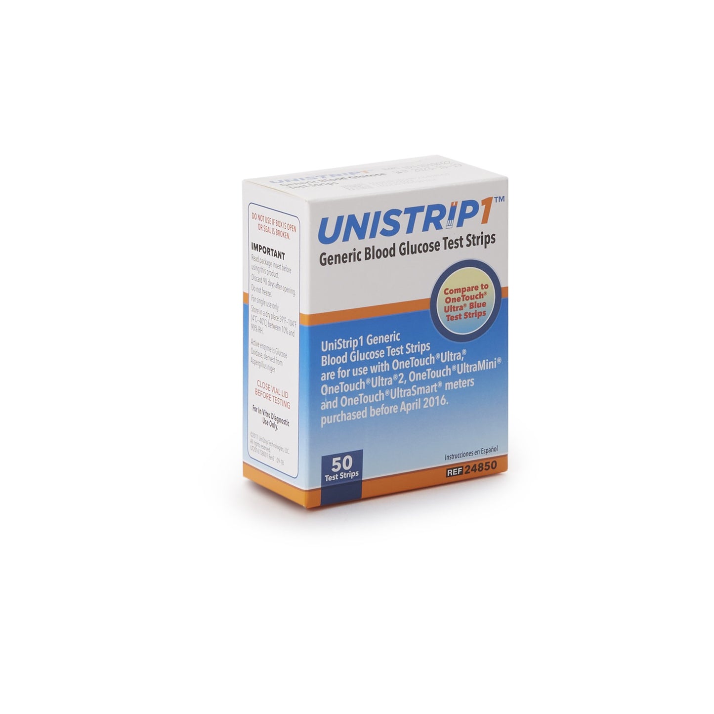 TEST STRIP, BLD GLUC GENERIC UNISTRIP (50/BX 24BX/CS)