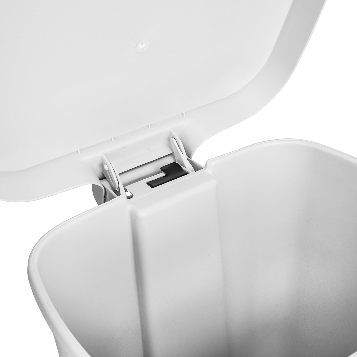 WASTECAN, STEP-ON RECTGL PLAS WHT 52QT