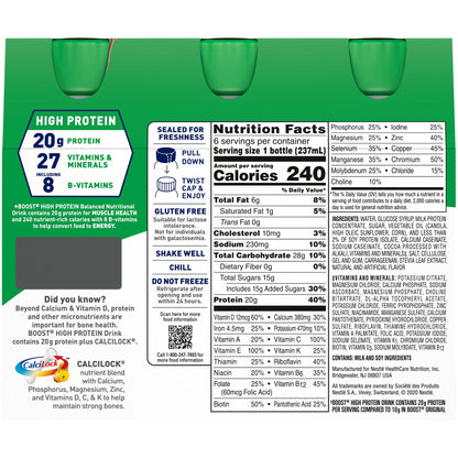 BOOST, HIGH PROTEIN CHOCOLATE 8OZ (6/PK 4PK/CS)