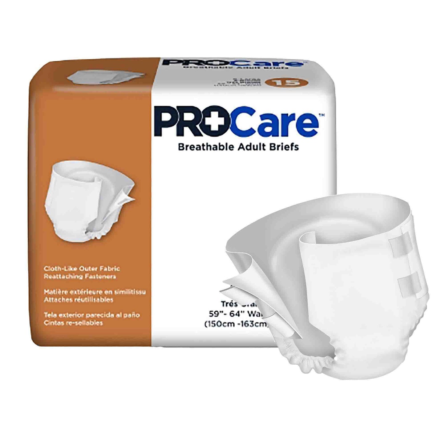 BRIEF, PROCARE HVY ARSRB ADLT X-LG 59"-64" (15/PK 4PK/CS)