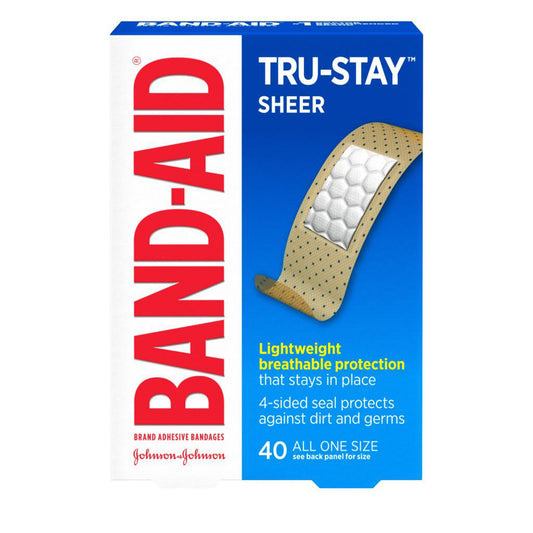 BAND-AID, ADHSV TRU-STAY SHEER(40/BX)