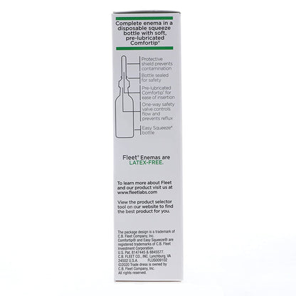 ENEMA, SOL FLEET 19G-7G/118ML 4.5OZ (2/BX)
