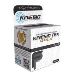 TAPE, MUSCLE KINESIO TEX GOLD FP BLK 2"X5.5YDS