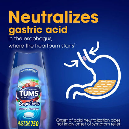 TUMS, TAB CHEW X-STRNTH 750 ASTD BERRIES BITES (32/BT)