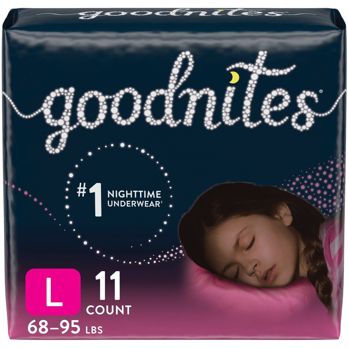 PANTS, INCONT GOODNITES GIRLS YTH LG SZ5 (11/PK 4PK/CS)