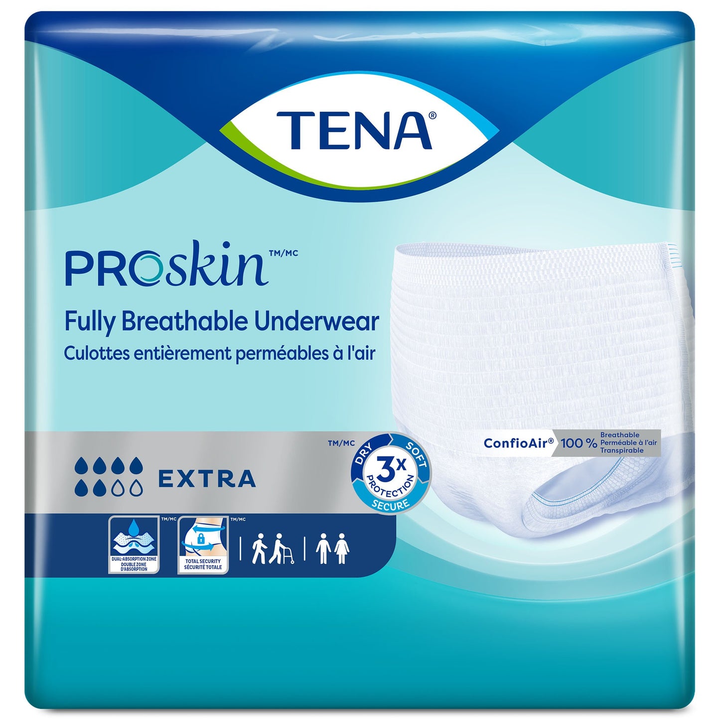 UNDERWEAR, TENA EXTRA PROTECTIVE 2XLG (12/BG 4BG/CS)