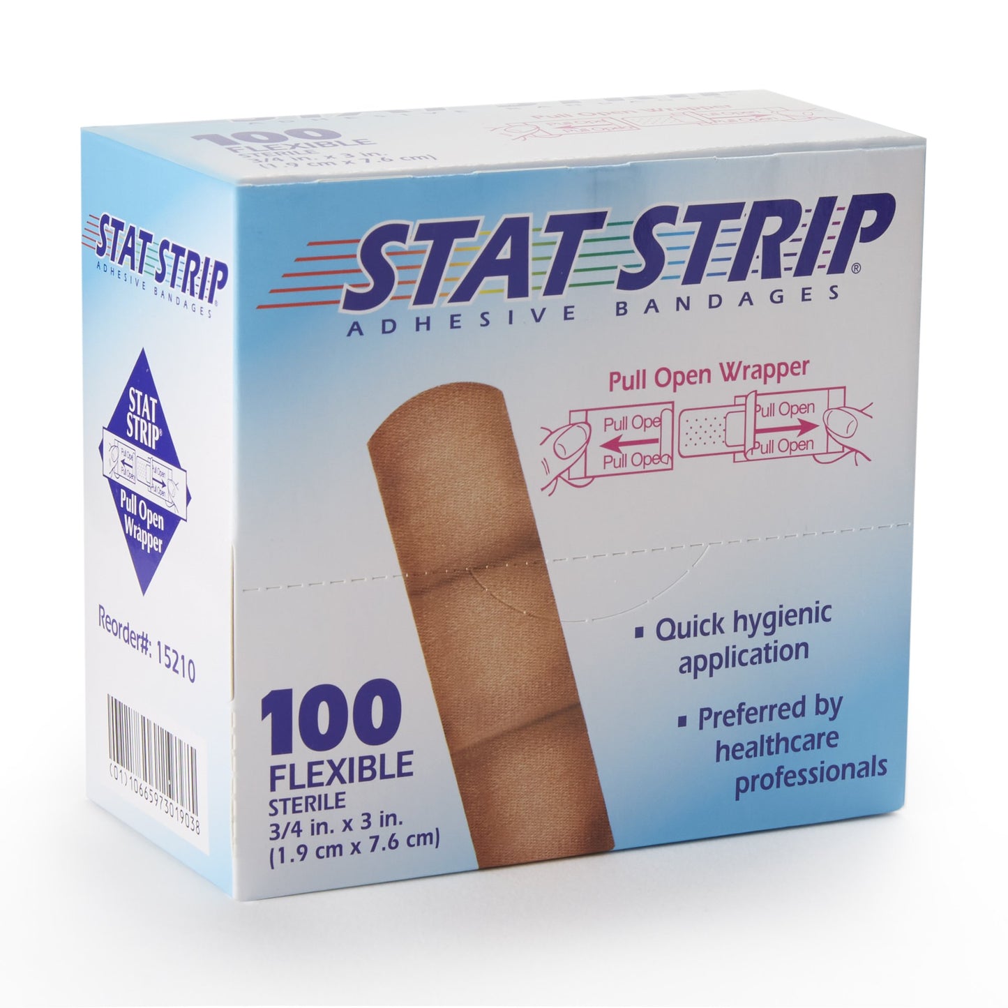 BANDAGE, ADHSV FLEX STAT STRIP3/4"X3" (100/BX) DERSCI