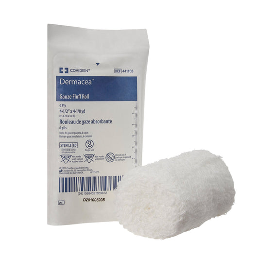 FLUFF, DERMACEA STR 4"X4YDS (60RL/CS) KENDAL