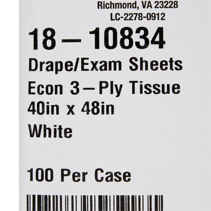 SHEET, DRAPE 3PLY ECON WHT 40X48 (100/CS)