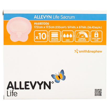 DRESSING, WND ALLEVYN LIFE SACRUM STR SM 7X7" (10/BX 6BX/CS)