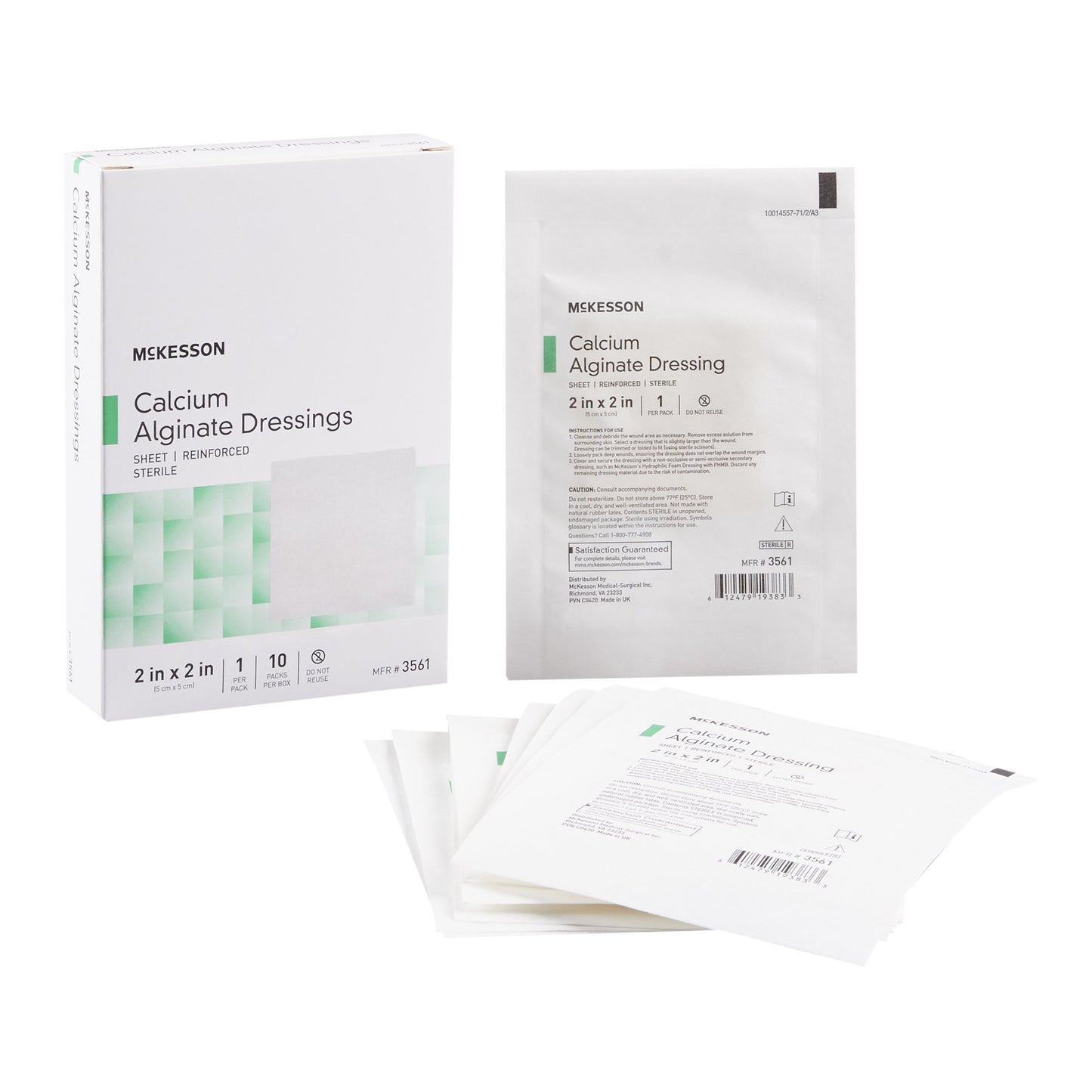 DRESSING, CALCIUM ALGINATE SHEET 2"X2" (10/BX 10BX/CS)