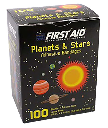 BANDAGE, ADH PLANET/STARS 5/8X2.25" (100/BX 12BX/CS)