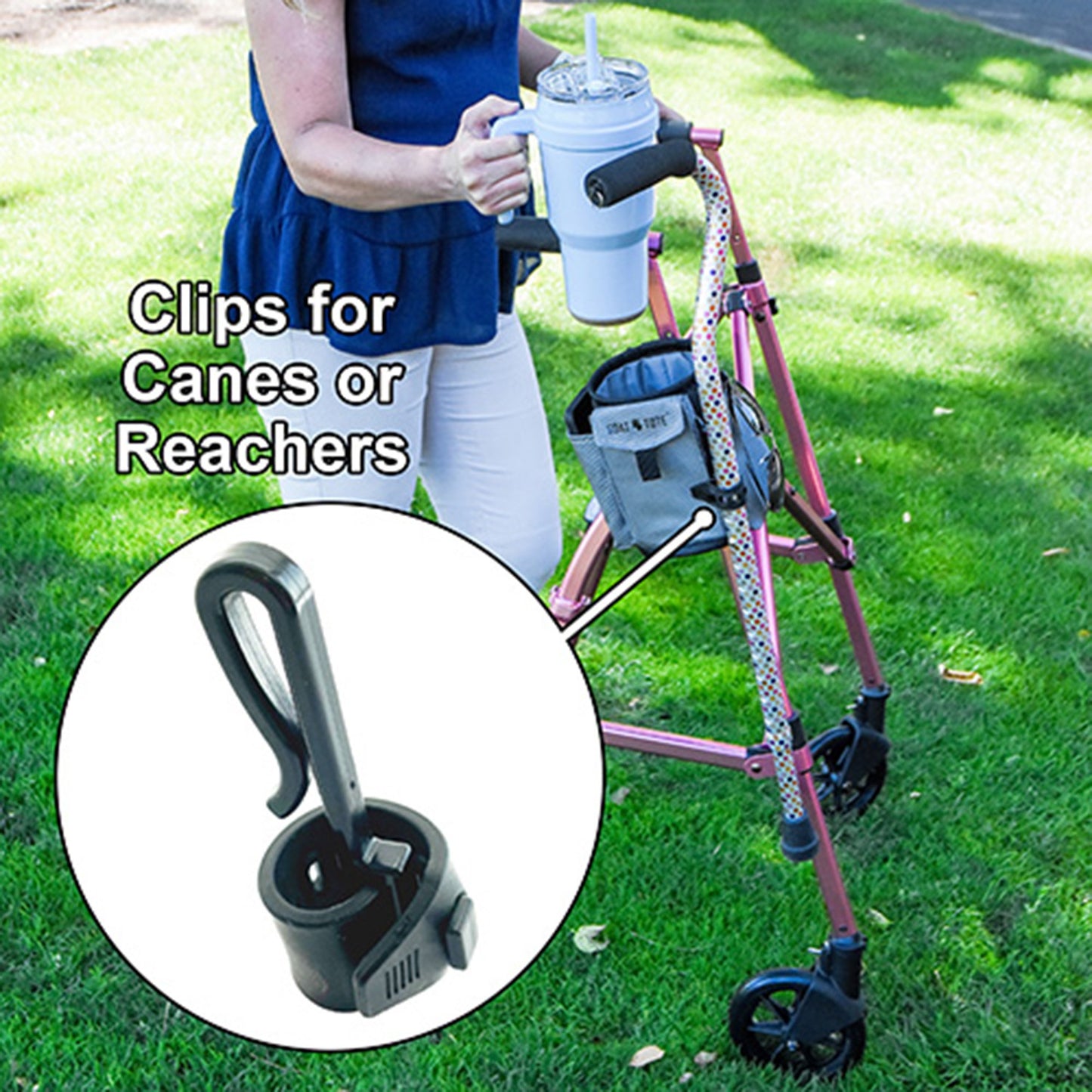 BAG, TOTE GOAT F/WALKER/W/C/ROLATOR W/CANE CLIP (24/CS)