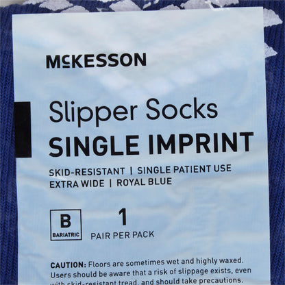 SLIPPER, TERRY ECONOMY SNGL THREAD LF BARIATRIC XWD (48PR/CS