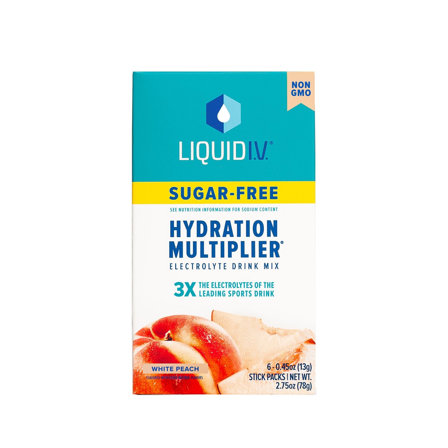 LIQUID, IV HYDRATION SUGAR FREE WHT PEACH (6/BX 12BX/CS)