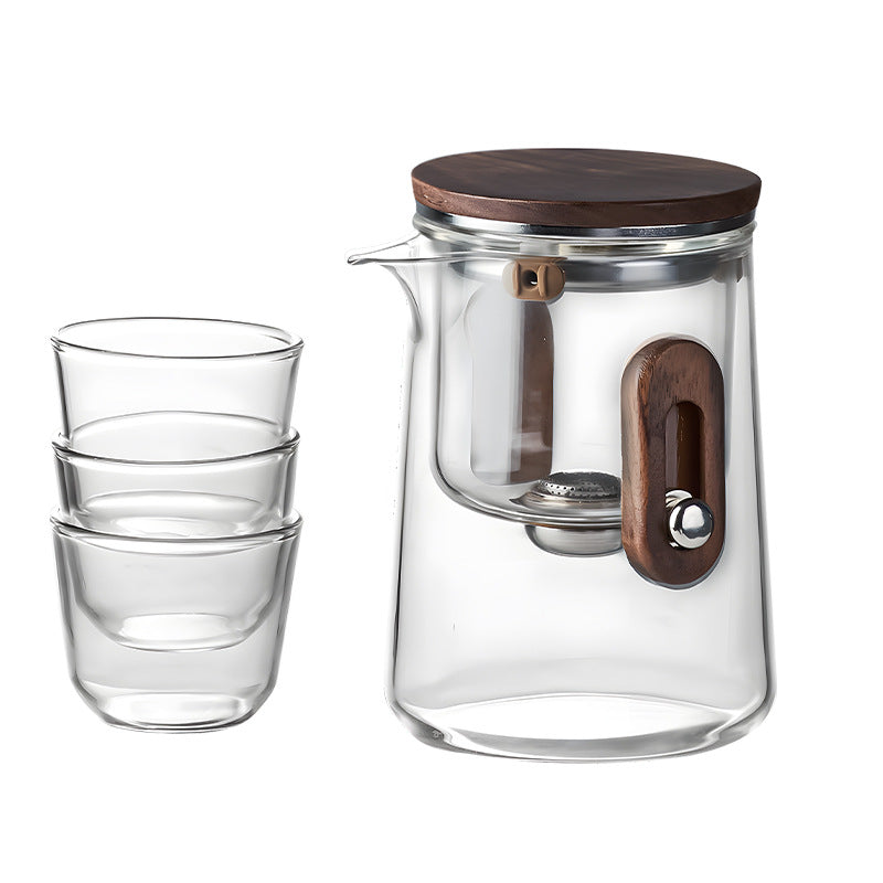 Tea Square Round Teapot High-end Travel Tea Set Tea And Water Separation