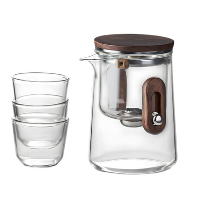 Tea Square Round Teapot High-end Travel Tea Set Tea And Water Separation