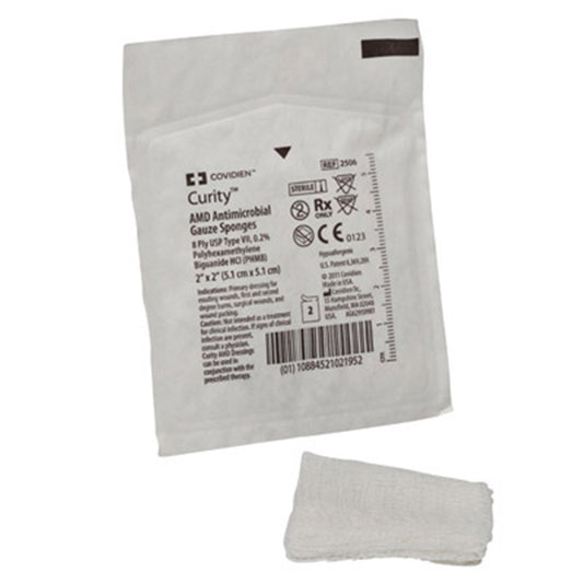 SPONGE, GAUZE 8PLY STR 2"X2" (2/PK 50PK/BX 30BX/CS)