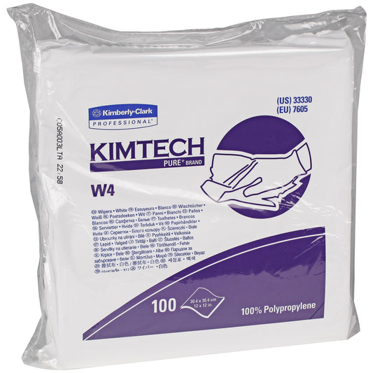 WIPE, KIMTECH PURE 12X12 WHT (100/PK 5PK/CS) KIMCON