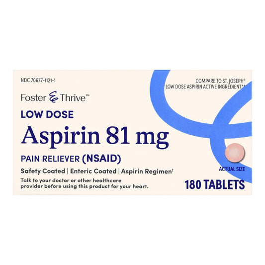 ASPIRIN EC, TAB FT SM LOW STRNTH81MG (180/BT)